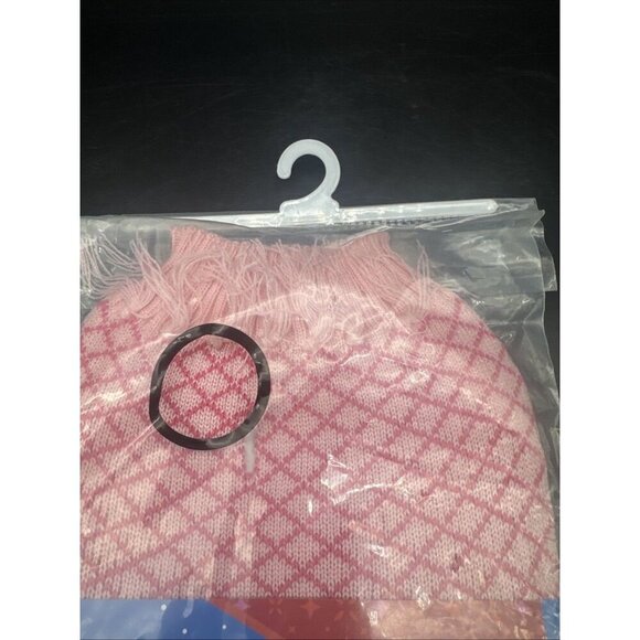 Vibrant Life Holiday Pink Tassel Diamond Knit Dog Sweater SZ Med(20-50lbs) NEW - Picture 3 of 6